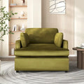 Oversized Upholstered Accent Chair with Padded Arms and Low Profile