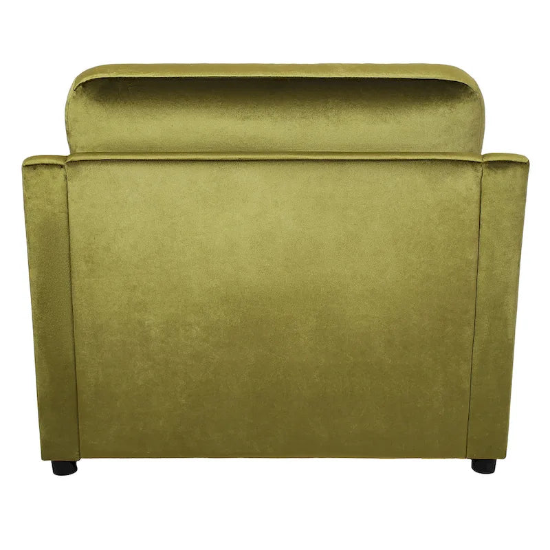 Oversized Upholstered Accent Chair with Padded Arms and Low Profile