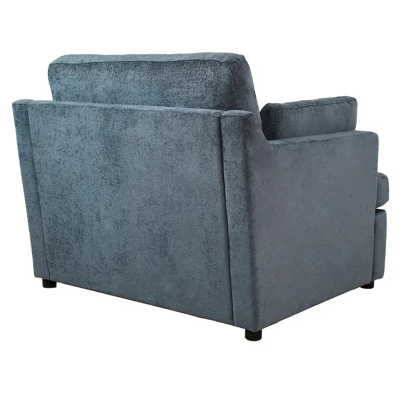 Oversized Upholstered Accent Chair with Padded Arms and Low Profile