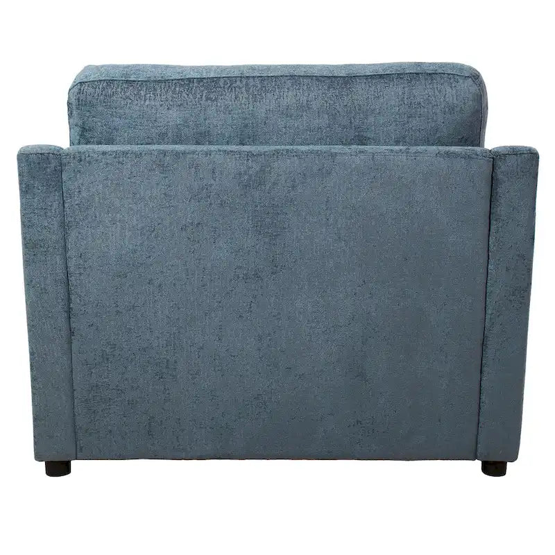 Oversized Upholstered Accent Chair with Padded Arms and Low Profile