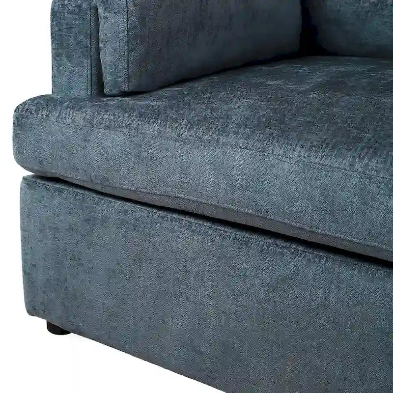 Oversized Upholstered Accent Chair with Padded Arms and Low Profile
