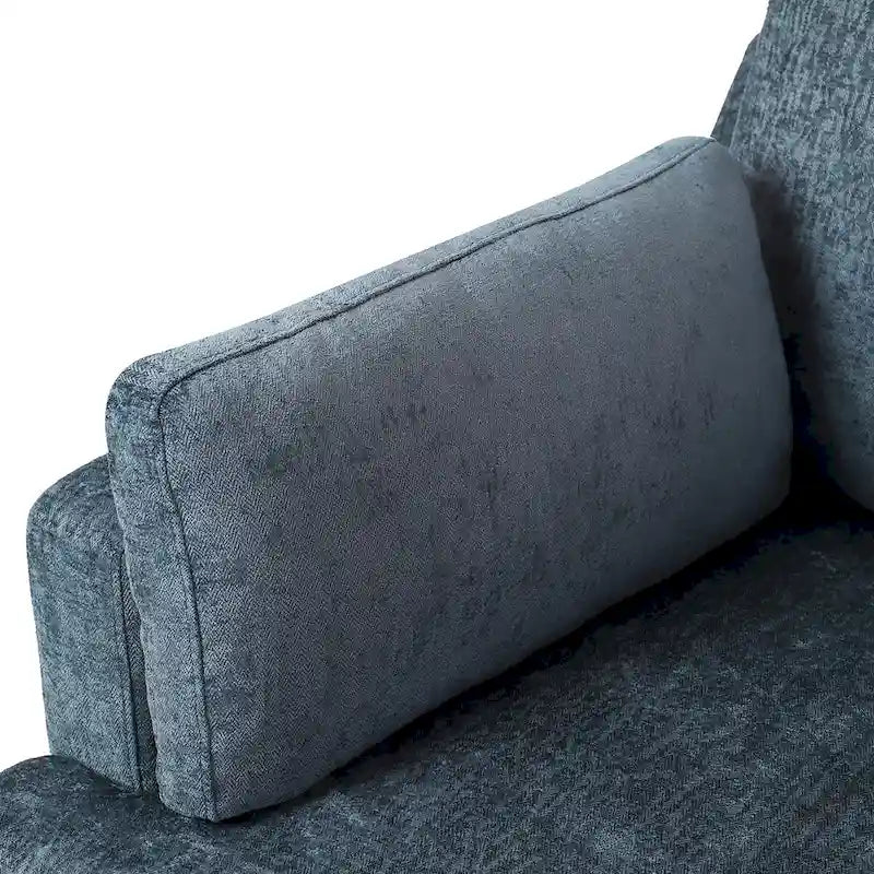 Oversized Upholstered Accent Chair with Padded Arms and Low Profile