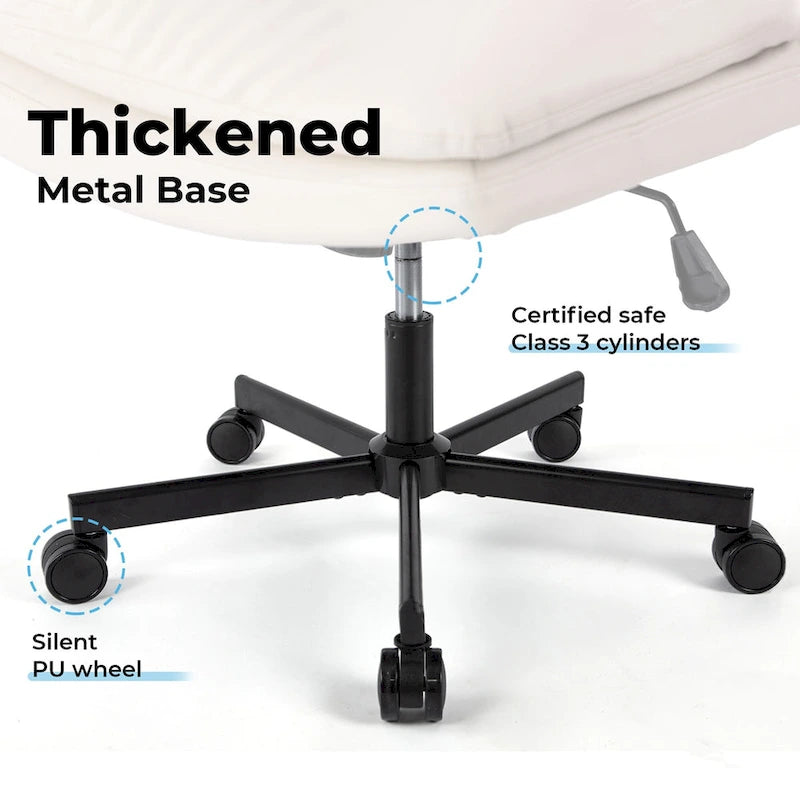 Chaise de bureau plus grande avec rotation à 360° et roulettes