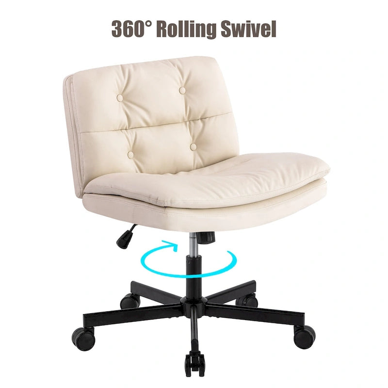 Chaise de bureau plus grande avec rotation à 360° et roulettes