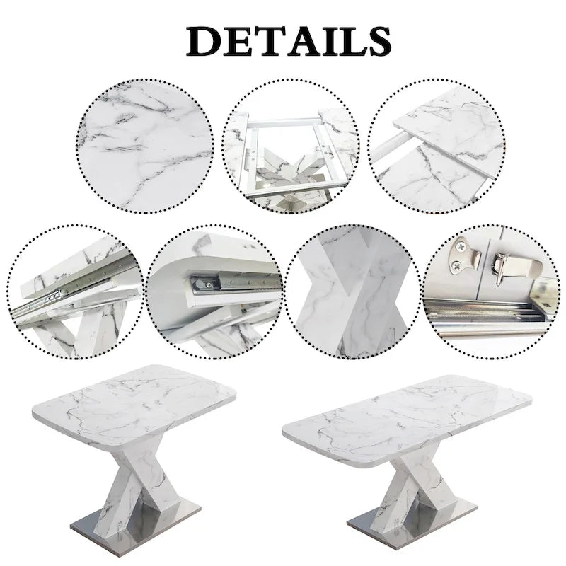Modern Expandable Square Dining Table