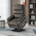 Oversized Upholstered Power Lift Recliner Chair with Massage and Heat