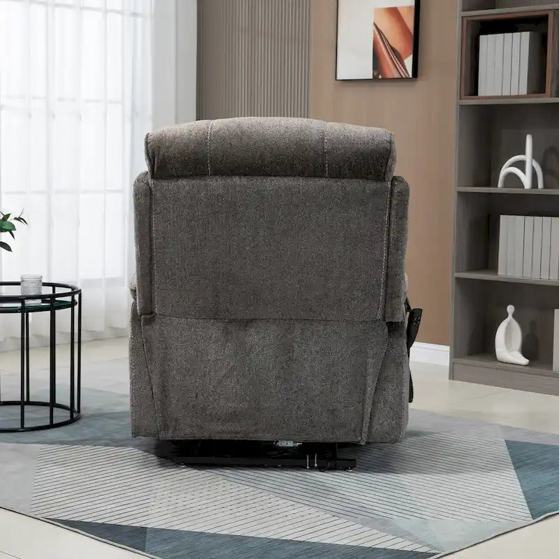 Oversized Upholstered Power Lift Recliner Chair with Massage and Heat