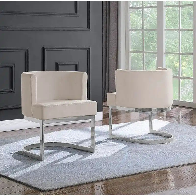 Luxe relaxstoel met chromen onderstel (één stuk)