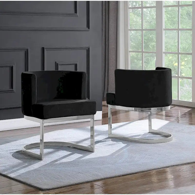 Luxe relaxstoel met chromen onderstel (één stuk)