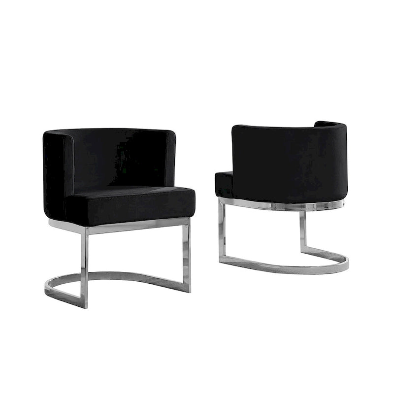 Luxe relaxstoel met chromen onderstel (één stuk)