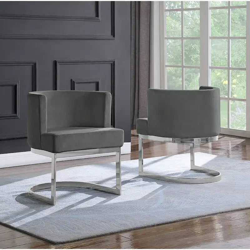Luxe relaxstoel met chromen onderstel (één stuk)