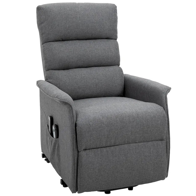 Electric Power Lift Massage Recliner Chair with Soft Fabric Upholstery