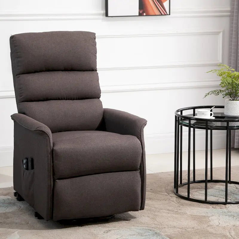 Electric Power Lift Massage Recliner Chair with Soft Fabric Upholstery