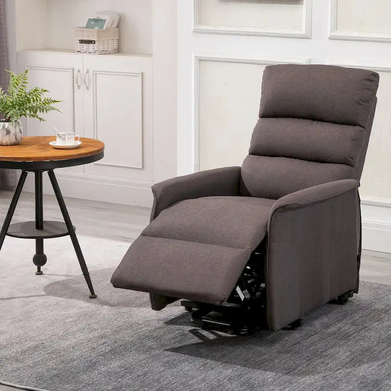 Elektrischer Massagesessel mit Aufstehhilfe, weichem Stoffbezug