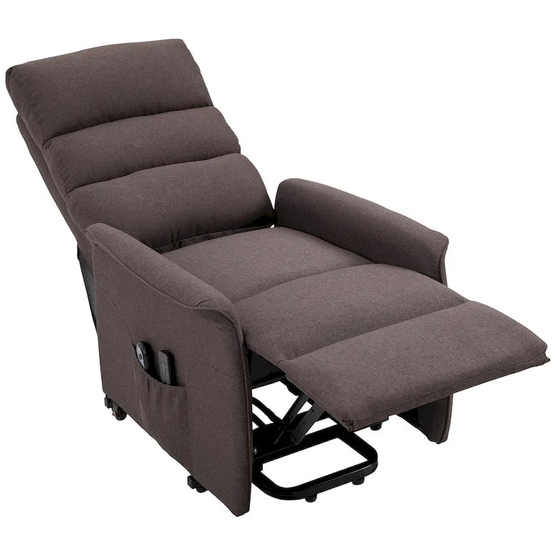 Elektrischer Massagesessel mit Aufstehhilfe, weichem Stoffbezug