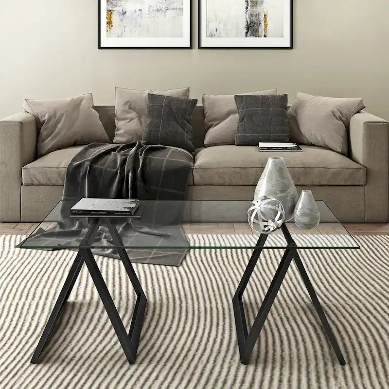 Modara Sawhorse Leg Coffee Table (Optional Finishes)