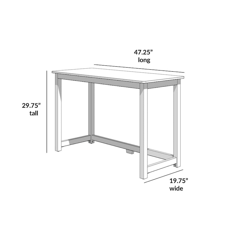 Moderner minimalistischer Schreibtisch mit Beinen aus Massivholz für zu Hause