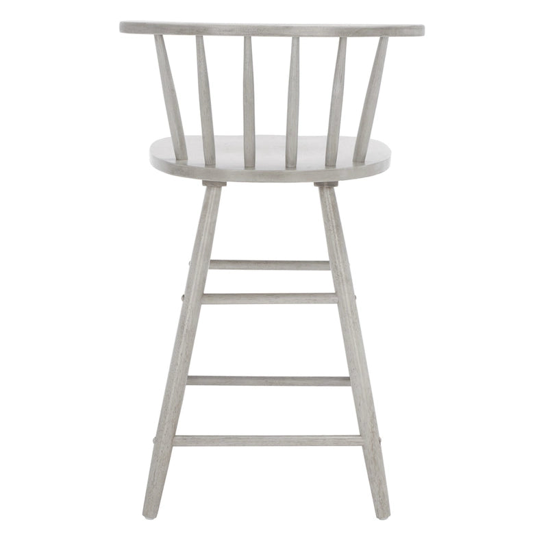 Farmhouse Spindle Back Counter Stool with Curved Arms and Footrest