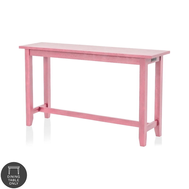 Mesa de jantar contemporânea retangular, de altura de balcão, com tomada elétrica integrada