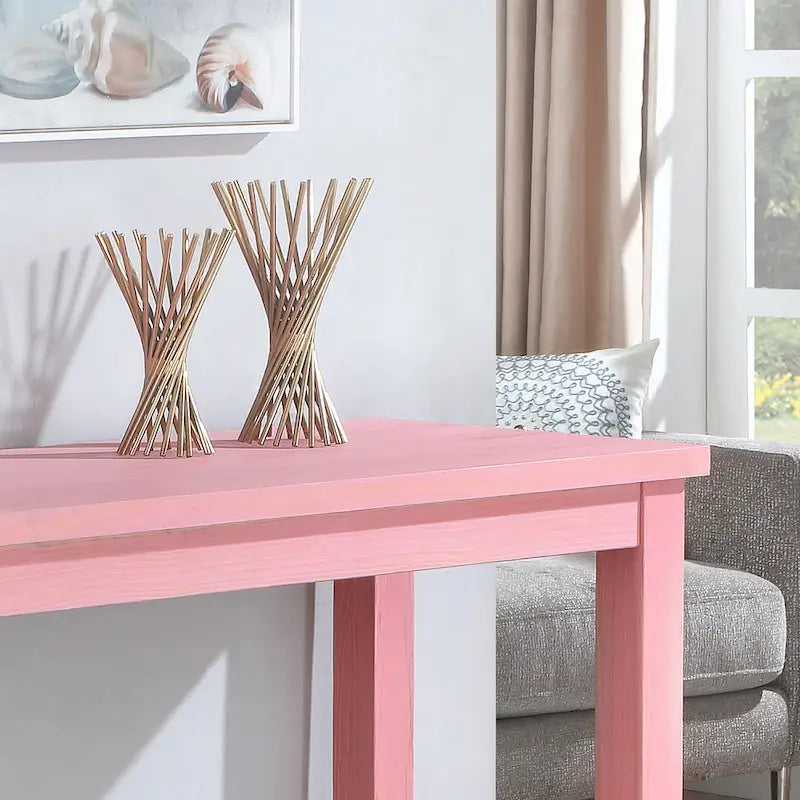 Mesa de jantar contemporânea retangular, de altura de balcão, com tomada elétrica integrada