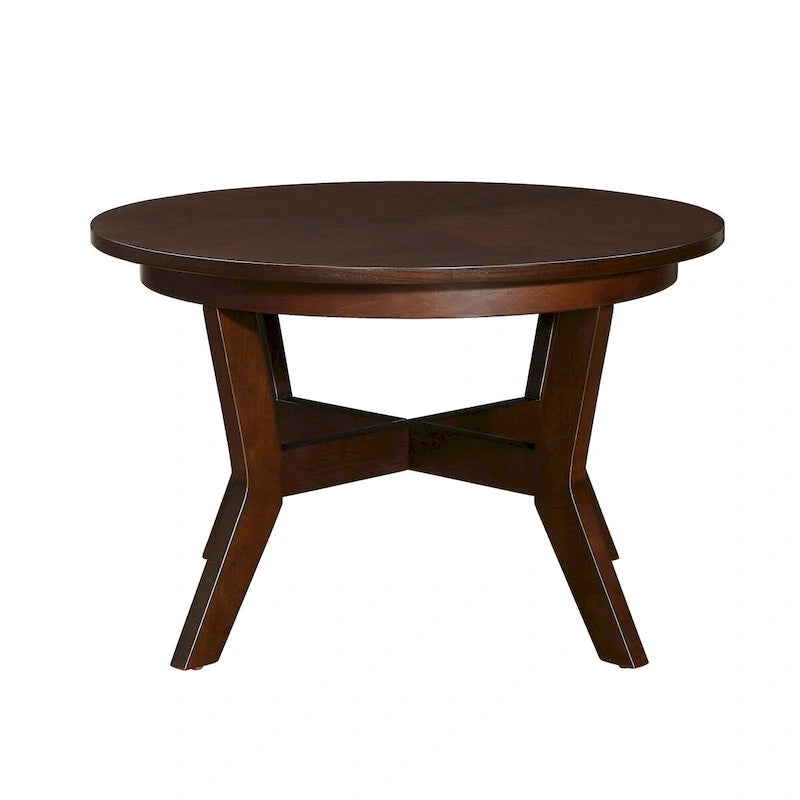 Mid Century Farmhouse Circle Wooden Coffee Tables