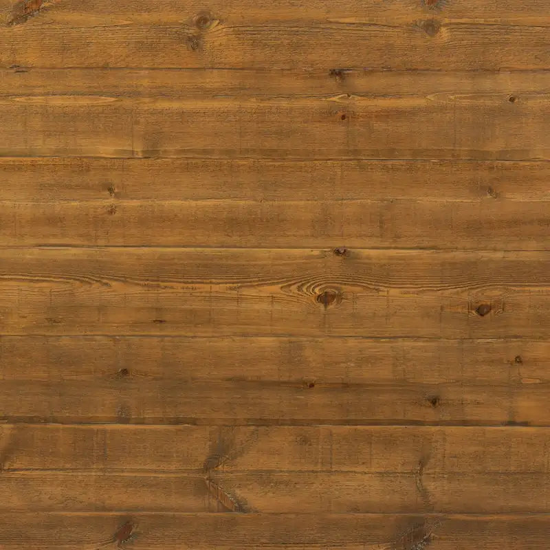Warm Honey Brown Solid Pine Rectangular Rustic Trestle Dining Table
